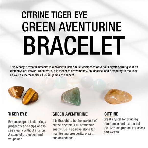 🆕New Money, Success & Prosperity 8mm Healing Gemstone Bracelet - Picture 2 of 2